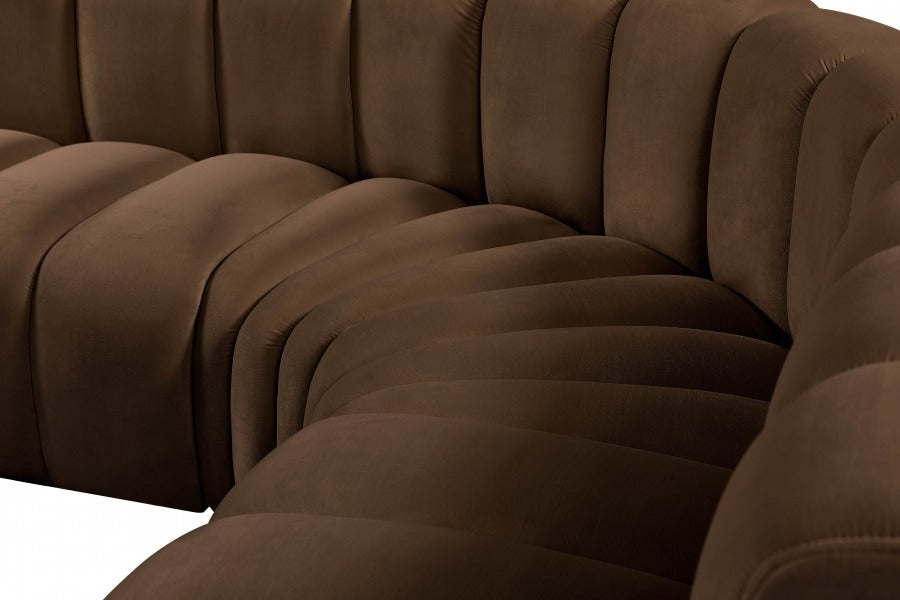 Arc Velvet 5pc. Sectional