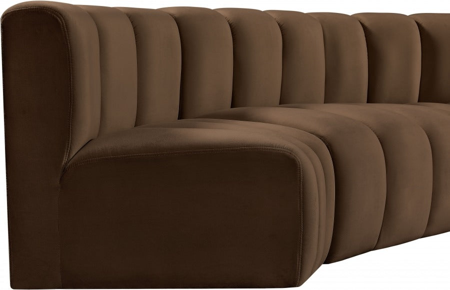 Arc Velvet 5pc. Sectional