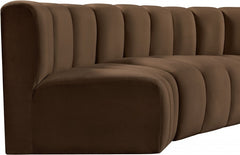 Arc Velvet 5pc. Sectional