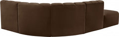 Arc Velvet 5pc. Sectional