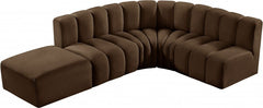 Arc Velvet 5pc. Sectional