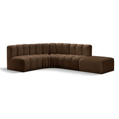 Arc Velvet 5pc. Sectional