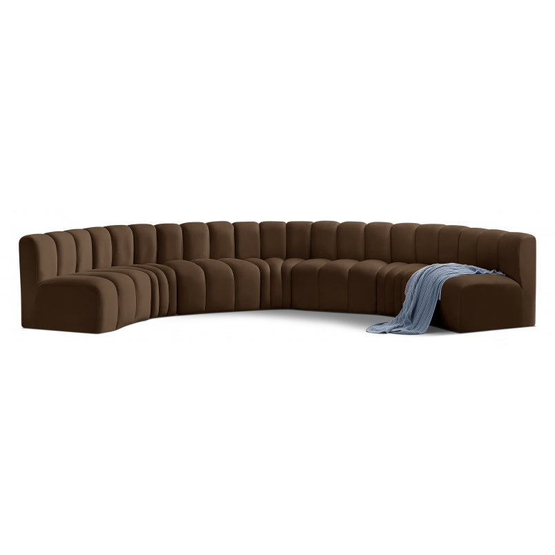 Arc Velvet 7pc. Sectional