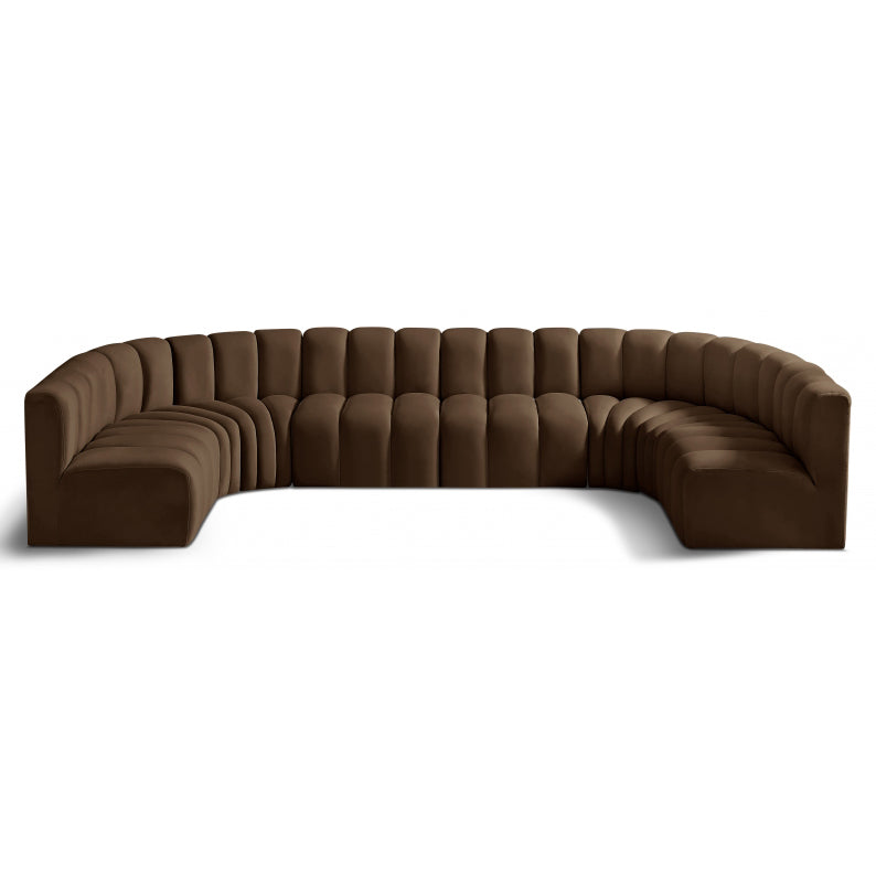 Arc Velvet 8pc. Sectional