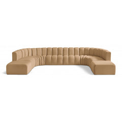 Arc Velvet 10pc. Sectional