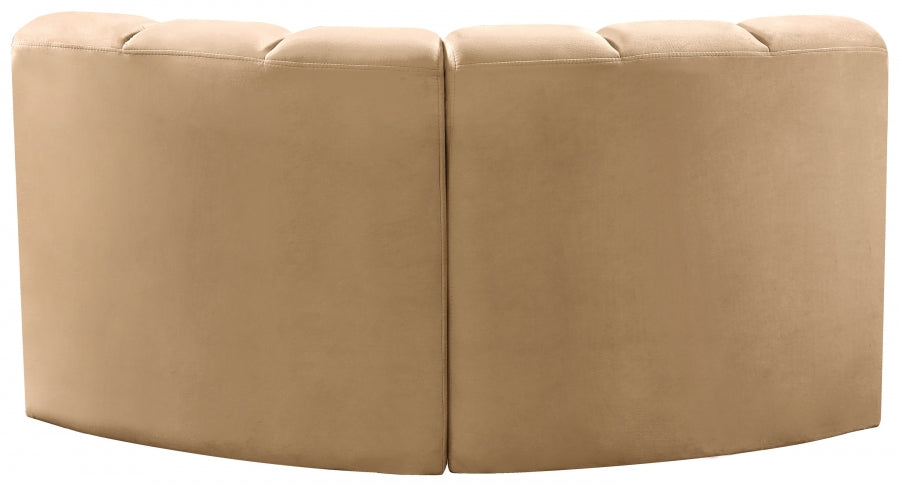 Arc Velvet 2pc. Sectional