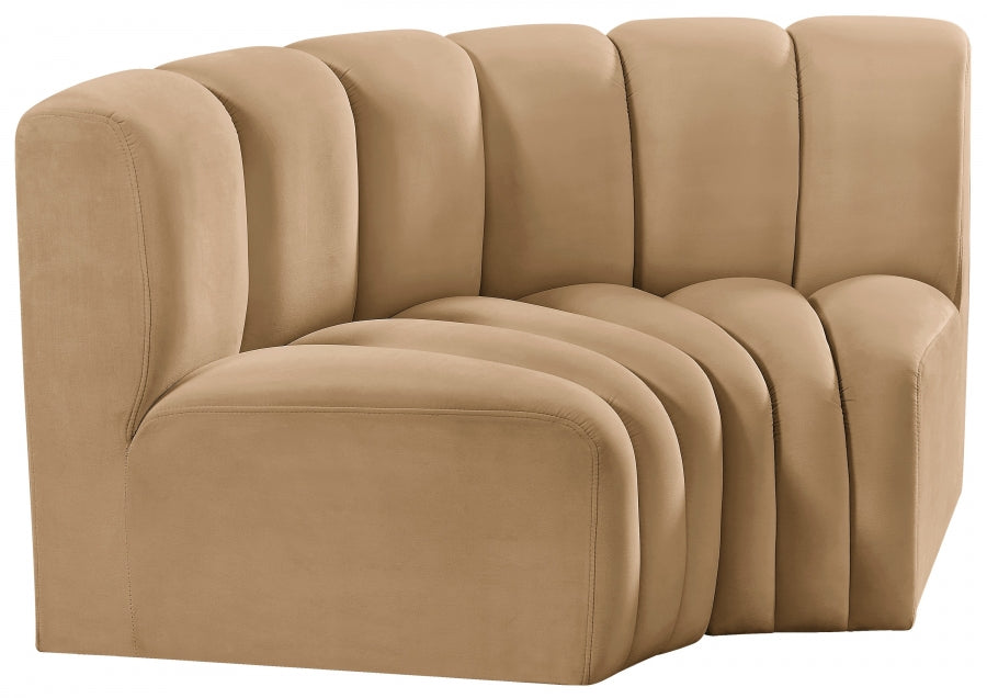 Arc Velvet 2pc. Sectional