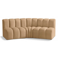 Arc Velvet 3pc. Sectional