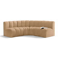 Arc Velvet 4pc. Sectional