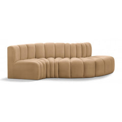 Arc Velvet 4pc. Sectional