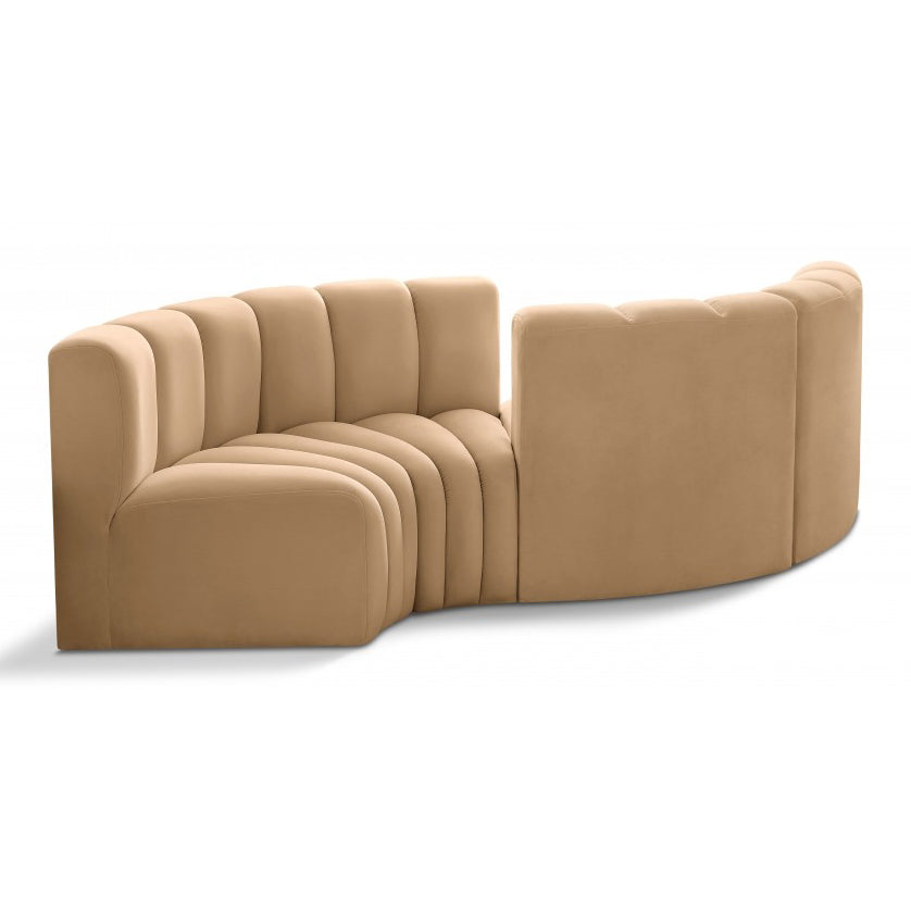 Arc Velvet 4pc. Sectional