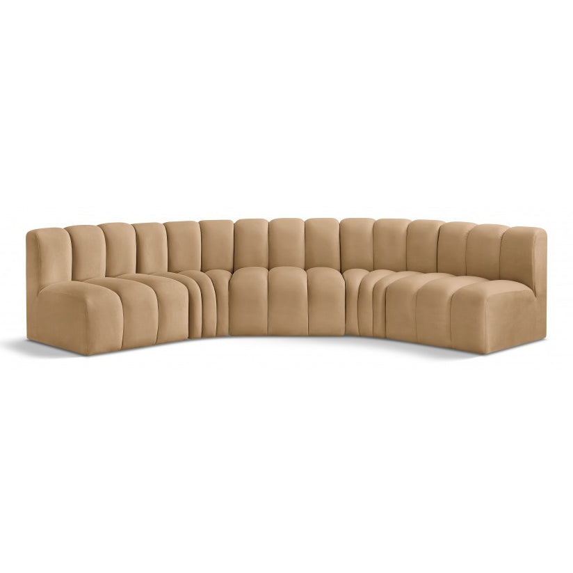 Arc Velvet 5pc. Sectional