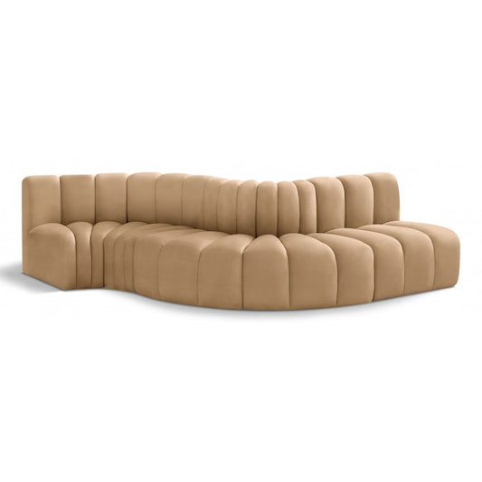 Arc Velvet 5pc. Sectional