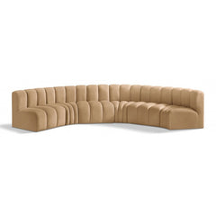 Arc Velvet 6pc. Sectional