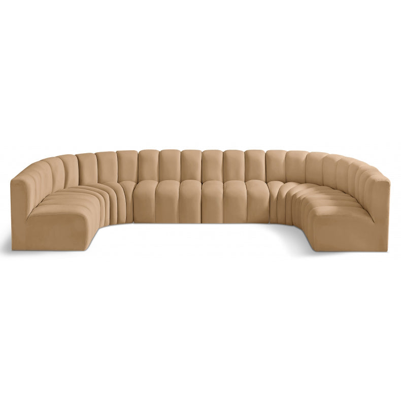 Arc Velvet 8pc. Sectional