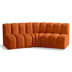 Arc Velvet 3pc. Sectional