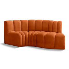 Arc Velvet 3pc. Sectional