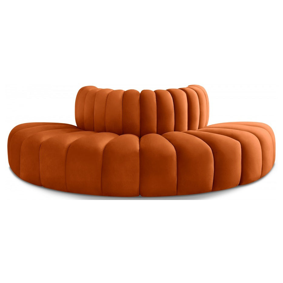 Arc Velvet 4pc. Sectional