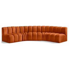 Arc Velvet 5pc. Sectional