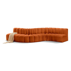 Arc Velvet 6pc. Sectional