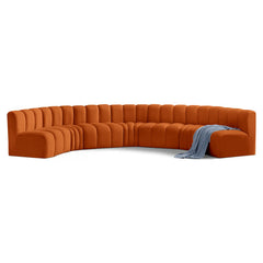 Arc Velvet 7pc. Sectional