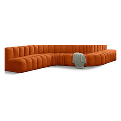 Arc Velvet 8pc. Sectional