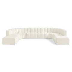 Arc Velvet 10pc. Sectional