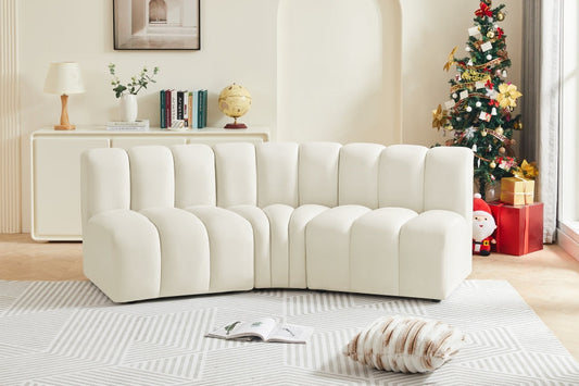 Arc Velvet 3pc. Sectional