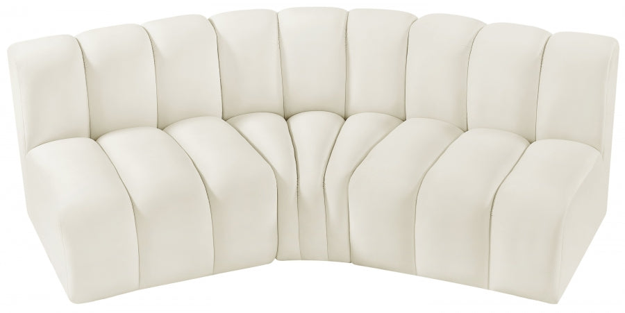 Arc Velvet 3pc. Sectional