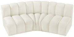 Arc Velvet 3pc. Sectional