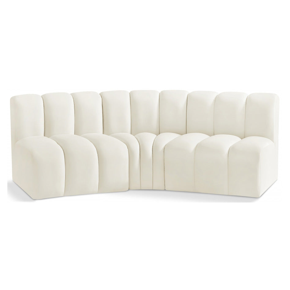 Arc Velvet 3pc. Sectional