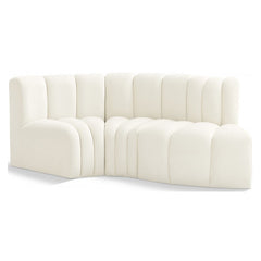 Arc Velvet 3pc. Sectional