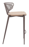 Silues Counter Stool (Set of 2) Taupe & Brown