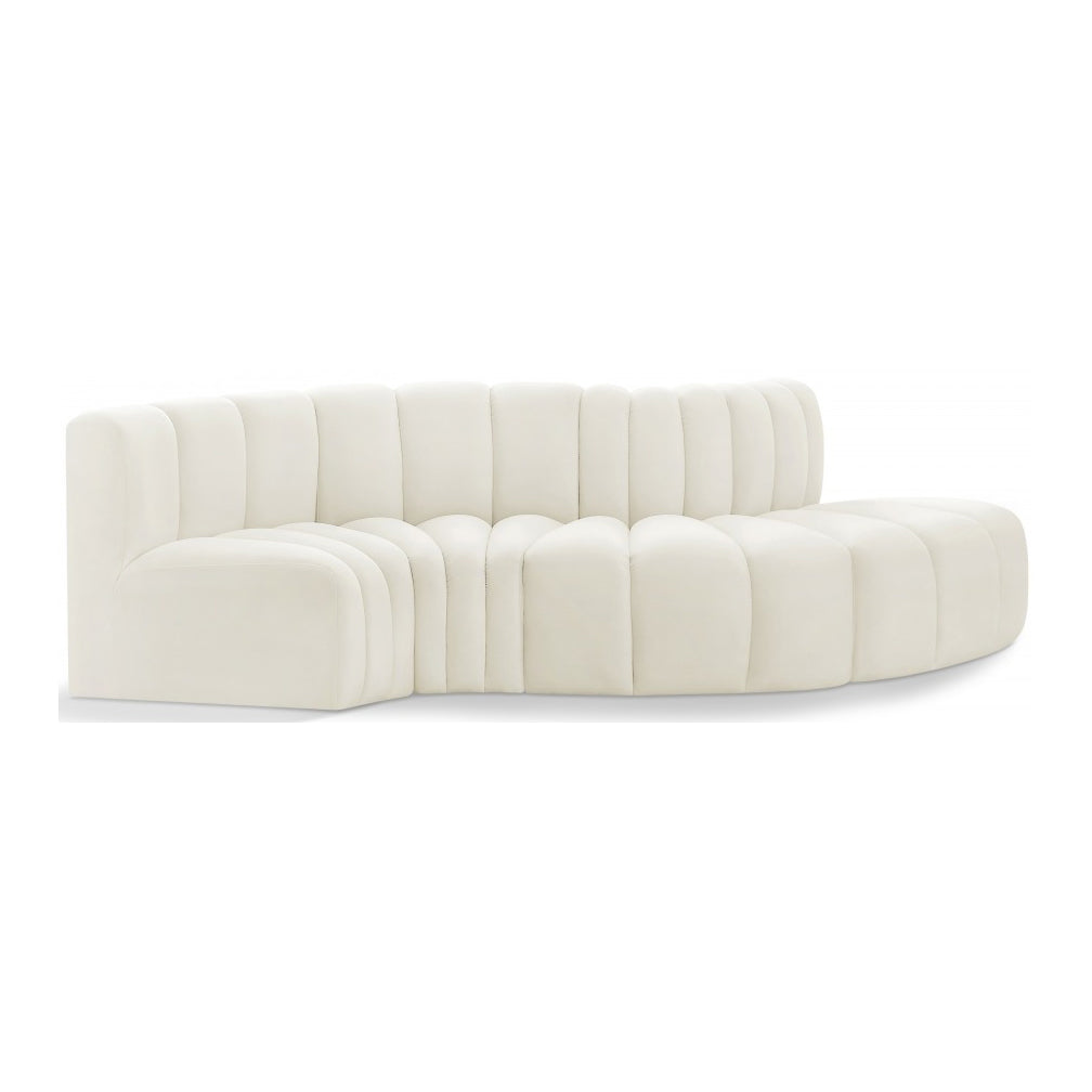 Arc Velvet 4pc. Sectional