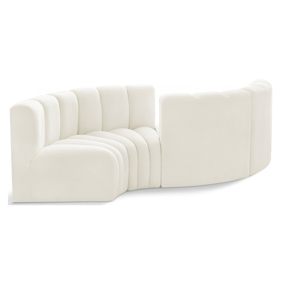 Arc Velvet 4pc. Sectional