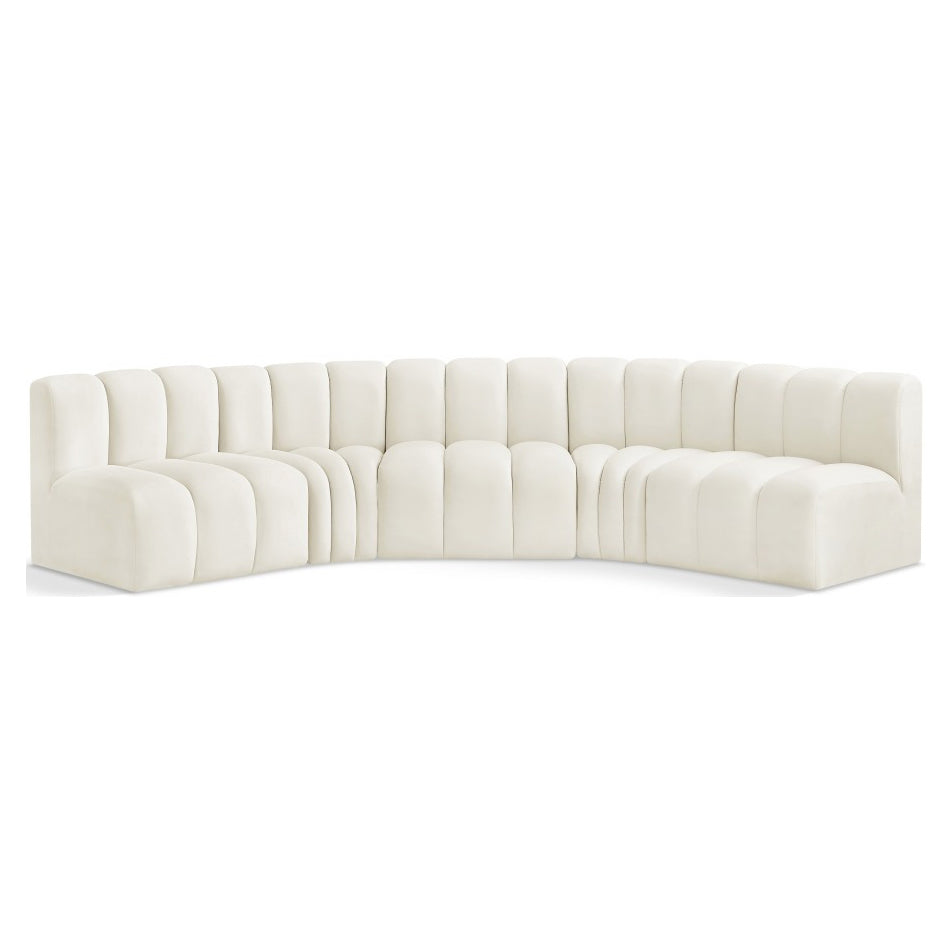 Arc Velvet 5pc. Sectional