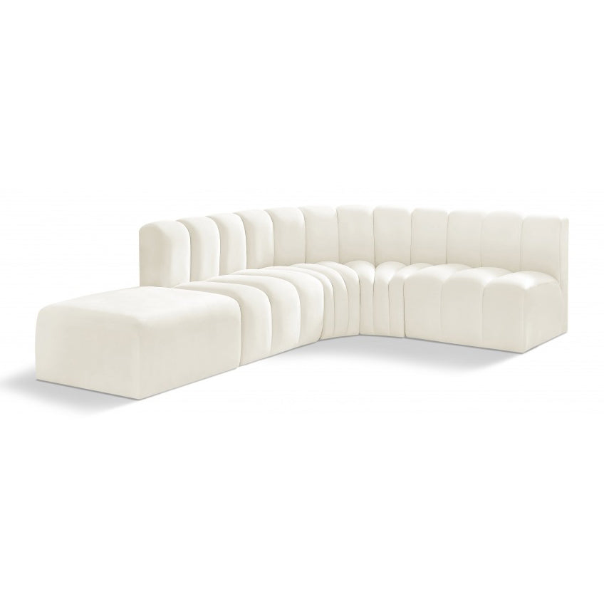 Arc Velvet 5pc. Sectional