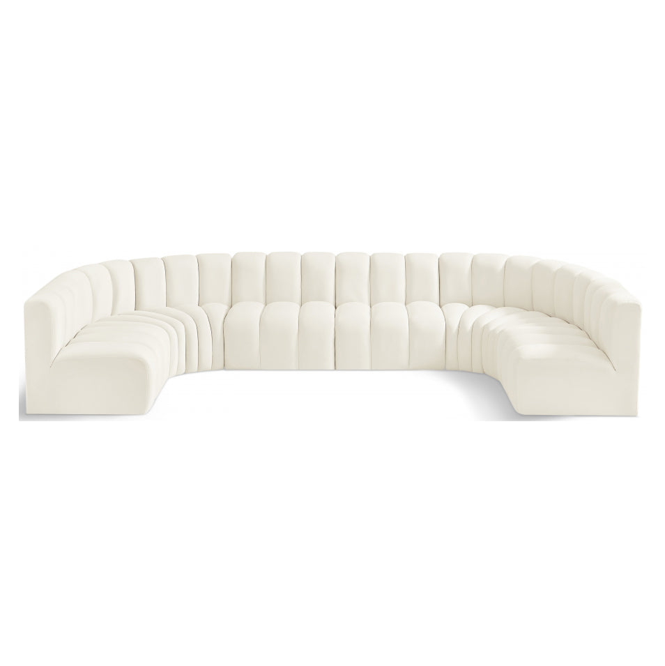 Arc Velvet 8pc. Sectional