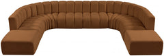 Arc Velvet 10pc. Sectional