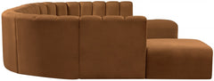 Arc Velvet 10pc. Sectional