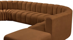 Arc Velvet 10pc. Sectional