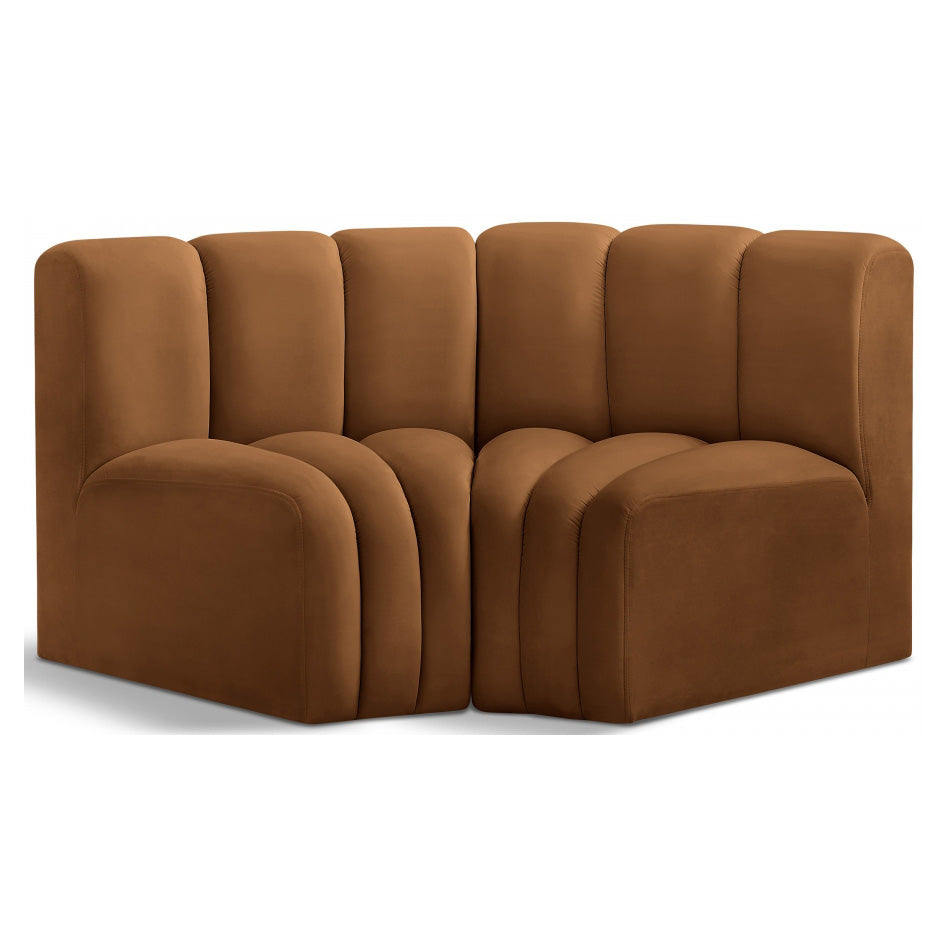 Arc Velvet 2pc. Sectional