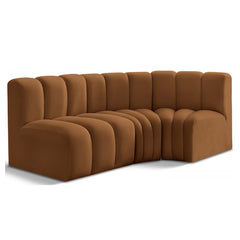 Arc Velvet 3pc. Sectional