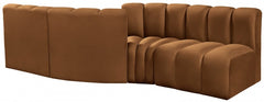 Arc Velvet 4pc. Sectional