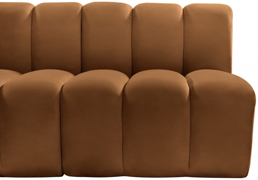 Arc Velvet 4pc. Sectional