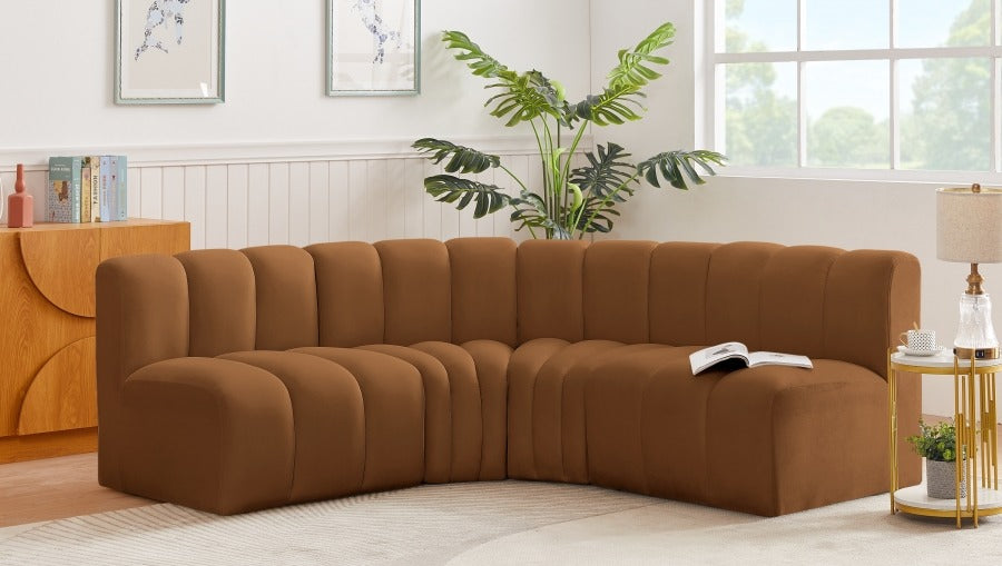 Arc Velvet 4pc. Sectional