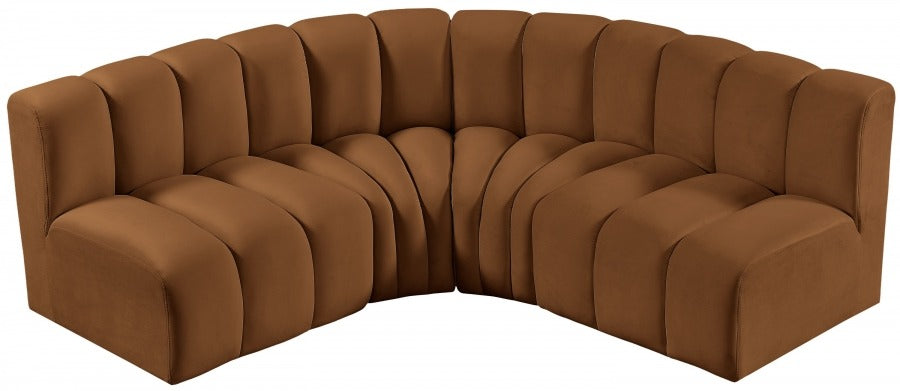 Arc Velvet 4pc. Sectional