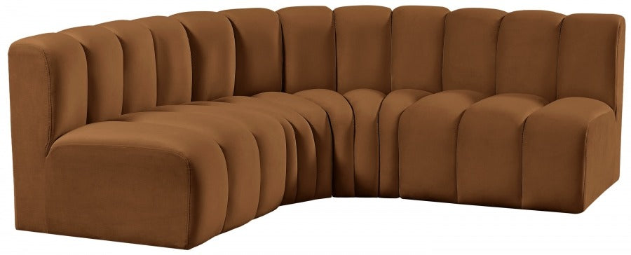 Arc Velvet 4pc. Sectional