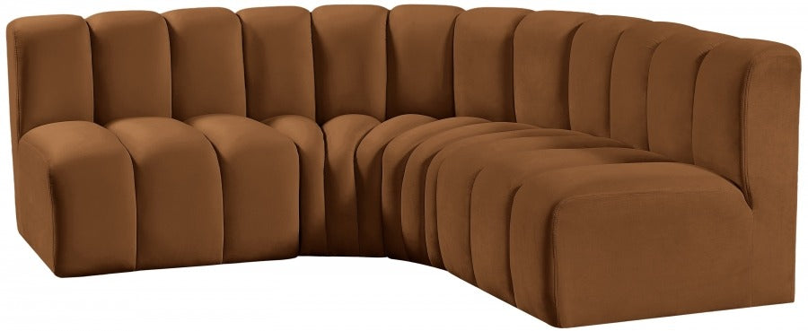 Arc Velvet 4pc. Sectional