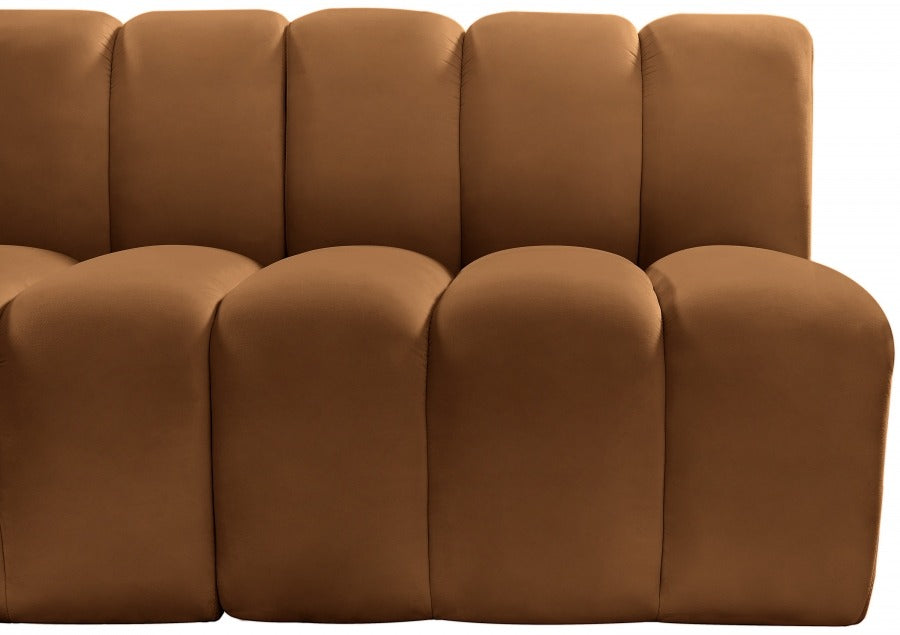 Arc Velvet 4pc. Sectional